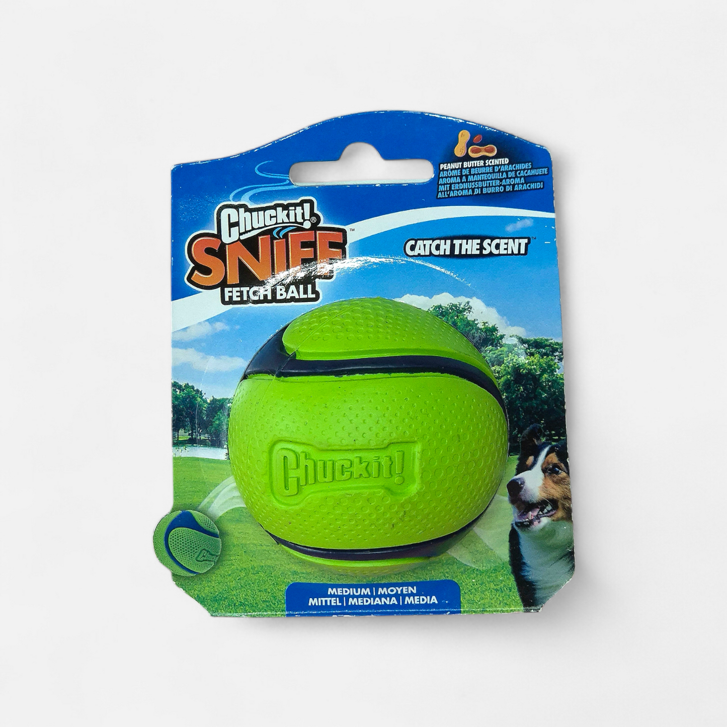 Chuckit! Sniff Fetch Ball balle parfumée beurre de cacahuète en caoutchouc pour chien