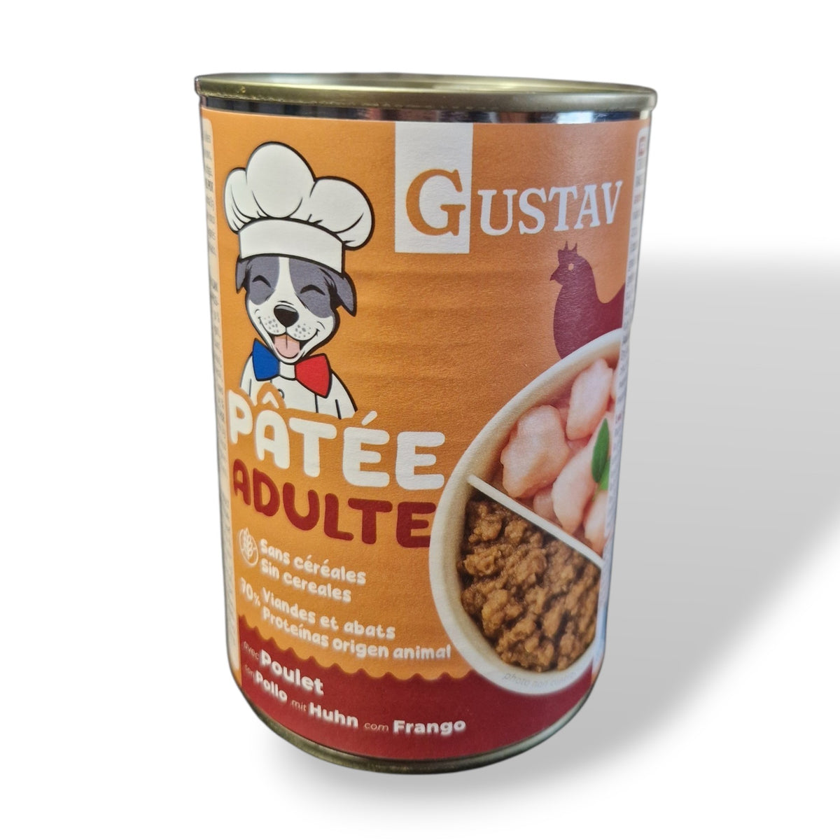 Pâtée adulte au poulet sans céréales - 400 g