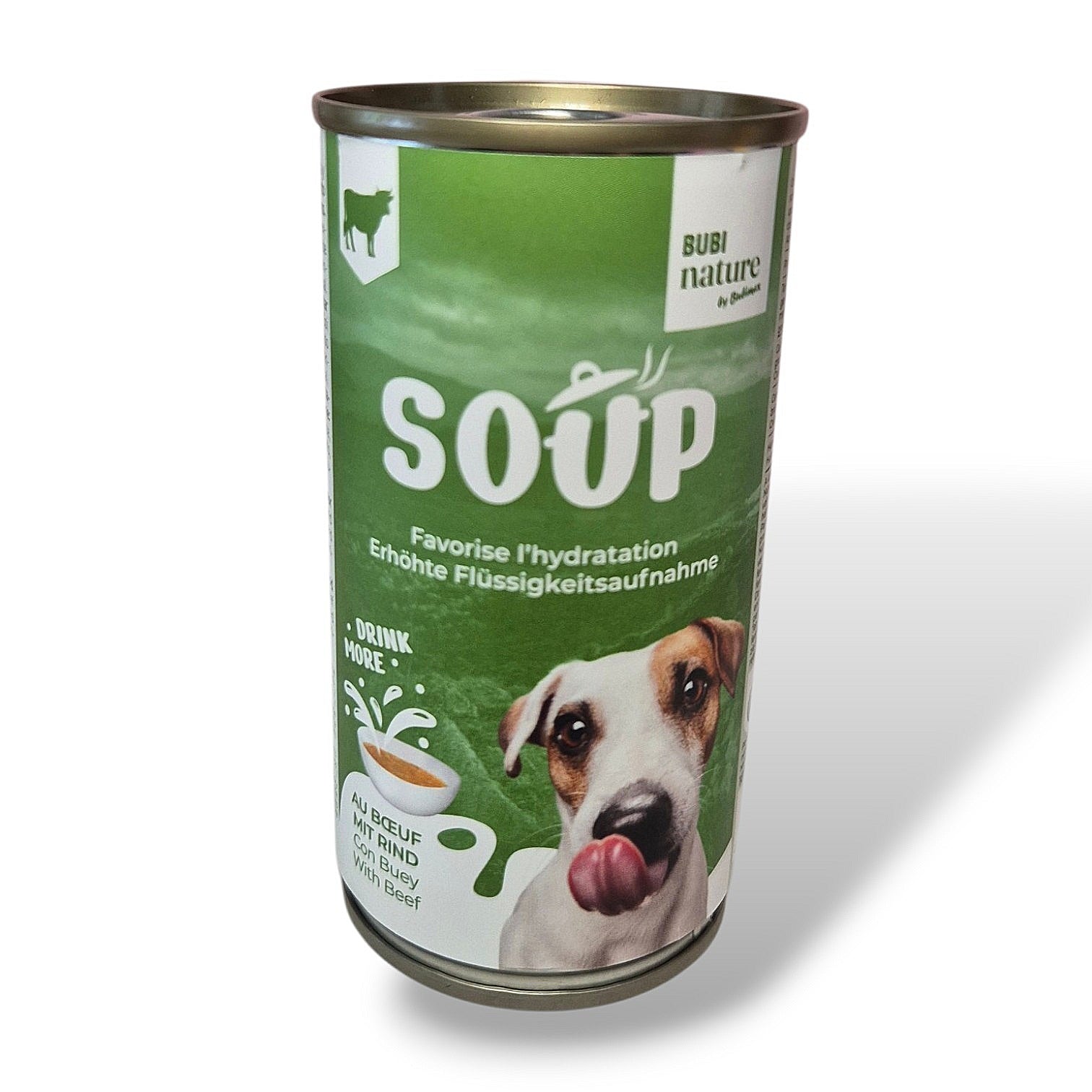 Soupe hydratante pour chien à base de jus de viande – saveur bœuf
