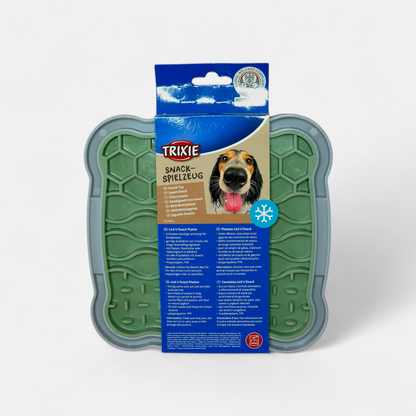 Plateau Lick'n'Snack Trixie 20x20cm tapis de léchage silicone kaki pour chien
