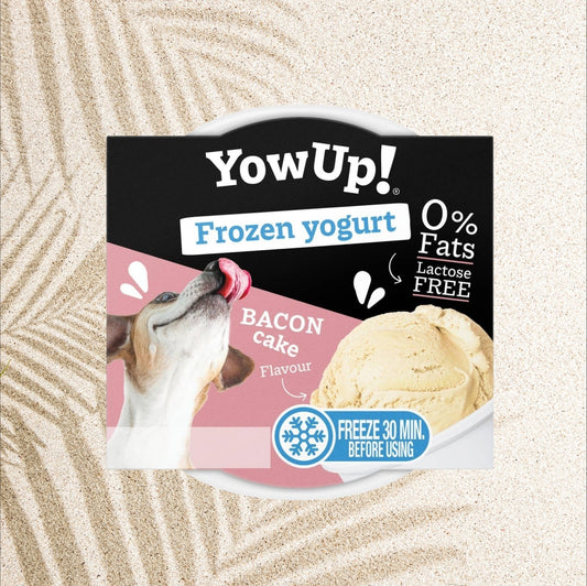YowUp! - Yaourt glacé pour chien saveur Bacon Cake — 0% matières grasses, sans lactose, à congeler 30 min avant de servir