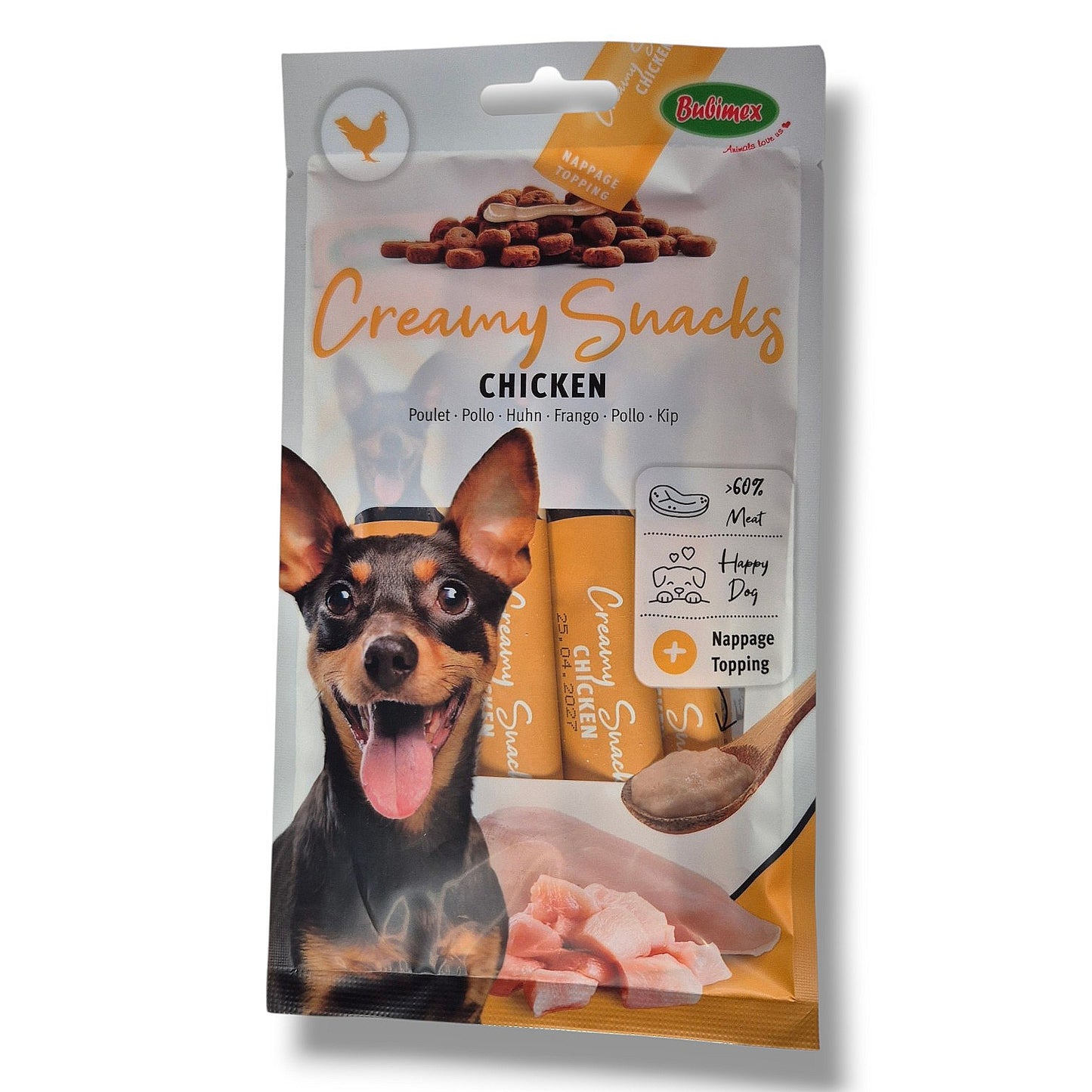 Creamy Snack onctueux pour chien – saveur Poulet, idéal en snack ou sur tapis de léchage
