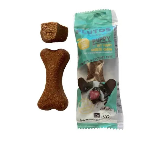 Plutos Puppy os à mâcher naturel pomme et krill pour chiot