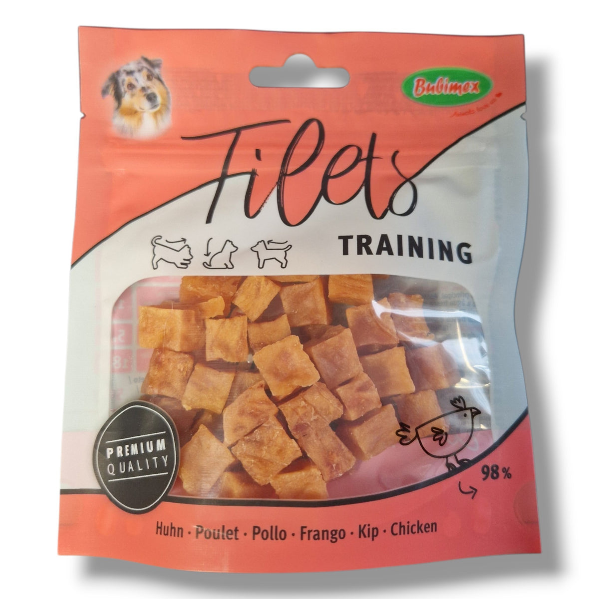 Filets d’entraînement au poulet pour chien - 50 g