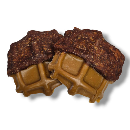 Gaufre friandise naturelle pour chien au poulet  
